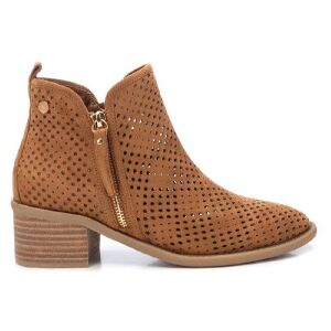Xti für Damen. 14396102-CAMEL Lederstiefeletten 143961 braun (41), 5 bis 8 cm, Reißverschluss, Lässig Xti für Damen. 14396102-CAMEL Lederstiefeletten 143961 braun (41), 5 bis 8 cm, Reißverschluss, Lässig