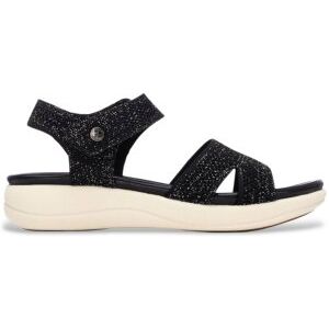 Xti für Damen. 14515601-NEGRO Sandalen 145156 schwarz (39), Stoff, Wohnung, Klettverschluss, Lässig, Sportlich Xti für Damen. 14515601-NEGRO Sandalen 145156 schwarz (39), Stoff, Wohnung, Klettverschluss, Lässig, Sportlich