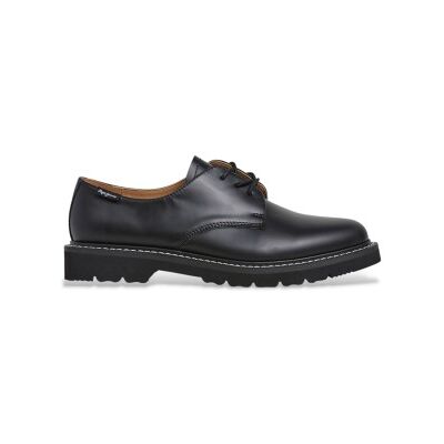 Pepe Jeans für Herren. PMS100002 Schwarze Lederschuhe von Tom Brit (42), Wohnung, Schnürsenkel, Lässig, Klassisch Pepe Jeans für Herren. PMS100002 Schwarze Lederschuhe von Tom Brit (42), Wohnung, Schnürsenkel, Lässig, Klassisch
