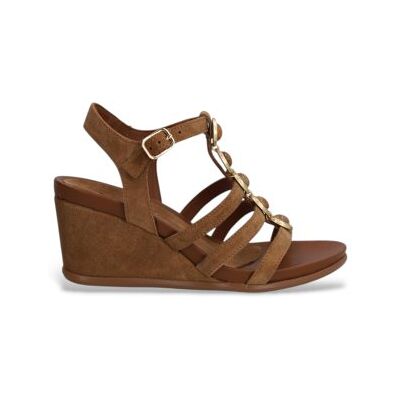 Alpe für Damen. 561511 Yara Keilabsätze aus braunem Leder (37), 5 bis 8 cm, Wildleder, Schnalle, Lässig Alpe für Damen. 561511 Yara Keilabsätze aus braunem Leder (37), 5 bis 8 cm, Wildleder, Schnalle, Lässig