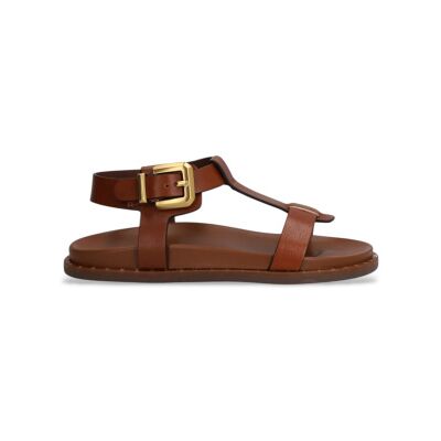 Alpe für Damen. 557617 Isabella Sandalen aus braunem Leder (40), Wohnung, Schnalle, Lässig Alpe für Damen. 557617 Isabella Sandalen aus braunem Leder (40), Wohnung, Schnalle, Lässig