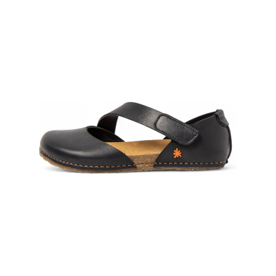 ART für Damen. 103843010003_001 Ledersandalen 0384 Kreta schwarz (42), Wohnung, Klettverschluss, Lässig ART für Damen. 103843010003_001 Ledersandalen 0384 Kreta schwarz (42), Wohnung, Klettverschluss, Lässig