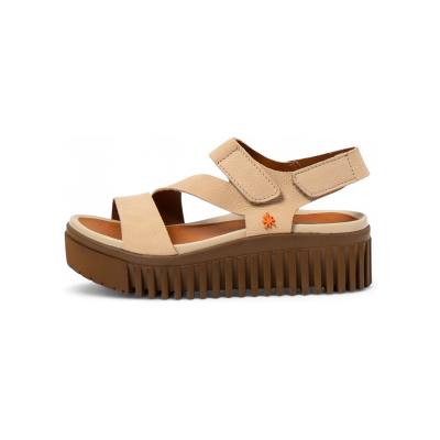 ART für Damen. 1157331GA003_0MU Leder-Sandalen 1573 Brighton beige (39), 3 bis 5 cm, Klettverschluss, Lässig ART für Damen. 1157331GA003_0MU Leder-Sandalen 1573 Brighton beige (39), 3 bis 5 cm, Klettverschluss, Lässig
