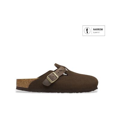 Birkenstock für Damen. 1031716 Leder-Clogs Boston Braided (Schmale Passform) dunkelbraun (39), Wohnung, Keine, Lässig Birkenstock für Damen. 1031716 Leder-Clogs Boston Braided (Schmale Passform) dunkelbraun (39), Wohnung, Keine, Lässig