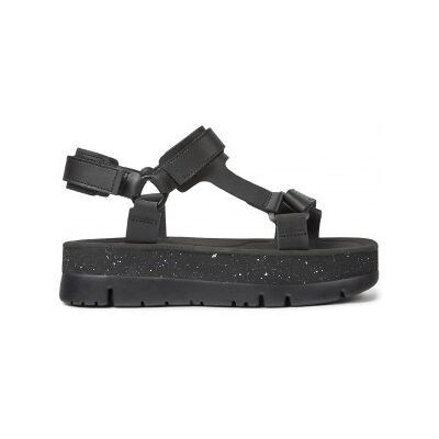 Camper für Damen. K201037-024 Caterpillar Ledersandalen schwarz (41), 3 bis 5 cm, Klettverschluss, Lässig Camper für Damen. K201037-024 Caterpillar Ledersandalen schwarz (41), 3 bis 5 cm, Klettverschluss, Lässig
