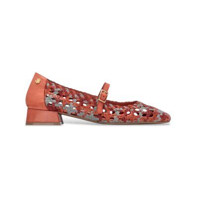 Carmela für Damen. 16312805-CORAL Leder Ballerinas 163128 rot (38), 1 bis 3 cm, Schnalle, Lässig Carmela für Damen. 16312805-CORAL Leder Ballerinas 163128 rot (38), 1 bis 3 cm, Schnalle, Lässig