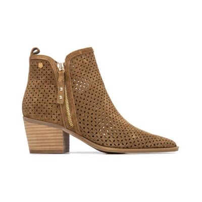 Carmela für Damen. 16314904-CAMEL Leder-Stiefeletten 163149 braun (37), 3 bis 5 cm, Wildleder, Reißverschluss, Lässig Carmela für Damen. 16314904-CAMEL Leder-Stiefeletten 163149 braun (37), 3 bis 5 cm, Wildleder, Reißverschluss, Lässig