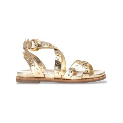 Carmela für Damen. 16239303-ORO Ledersandalen 162393 gold (36), Wohnung, Schnalle, Lässig Carmela für Damen. 16239303-ORO Ledersandalen 162393 gold (36), Wohnung, Schnalle, Lässig