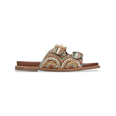 Carmela für Damen. 16320002-CORAL Sandalen 163200 mehrfarbig (37), Stoff, Wohnung, Keine, Lässig Carmela für Damen. 16320002-CORAL Sandalen 163200 mehrfarbig (37), Stoff, Wohnung, Keine, Lässig
