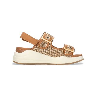 Carmela für Damen. 16326703-CAMEL Sandalen 163267 braun (41), Stoff, 3 bis 5 cm, Schnalle, Lässig Carmela für Damen. 16326703-CAMEL Sandalen 163267 braun (41), Stoff, 3 bis 5 cm, Schnalle, Lässig