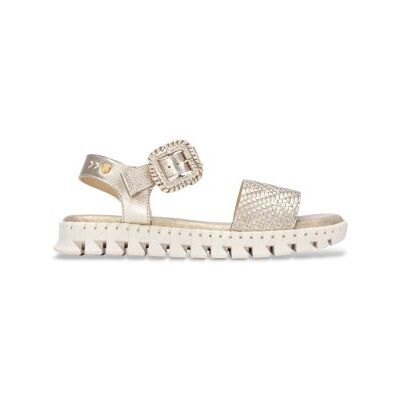 Carmela für Damen. 16326601-ORO Leder-Sandalen 163266 golden (38), Wohnung, Schnalle, Lässig Carmela für Damen. 16326601-ORO Leder-Sandalen 163266 golden (38), Wohnung, Schnalle, Lässig