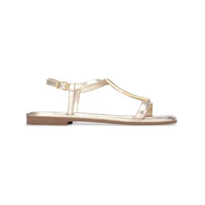 Carmela für Damen. 16329003-ORO Leder-Sandalen 163290 golden (38), Wohnung, Schnalle, Lässig, Klassisch Carmela für Damen. 16329003-ORO Leder-Sandalen 163290 golden (38), Wohnung, Schnalle, Lässig, Klassisch