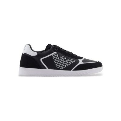 EA7 Unisex. 7X000405_AF19826 Heritage Eagle Leder Turnschuhe Schwarz (46), Wohnung, 1 bis 3 cm, Schnürsenkel, Lässig, Sportlich EA7 Unisex. 7X000405_AF19826 Heritage Eagle Leder Turnschuhe Schwarz (46), Wohnung, 1 bis 3 cm, Schnürsenkel, Lässig, Sportlich