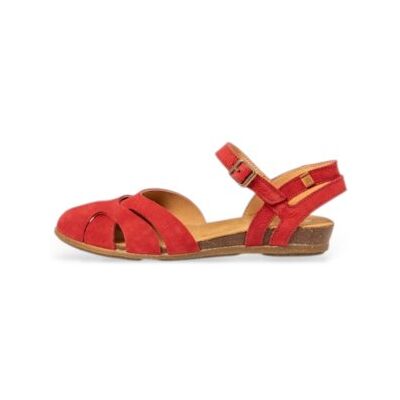 El Naturalista für Damen. 252071381005_008 Leder Sandalen N5207 Stella rot (39), Wohnung, Schnalle, Lässig El Naturalista für Damen. 252071381005_008 Leder Sandalen N5207 Stella rot (39), Wohnung, Schnalle, Lässig