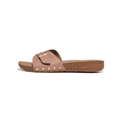 Fitflop für Damen. HF1-A86 iQushion braune Leder-Slingback-Sandalen (39), 1 bis 3 cm, Lässig Fitflop für Damen. HF1-A86 iQushion braune Leder-Slingback-Sandalen (39), 1 bis 3 cm, Lässig