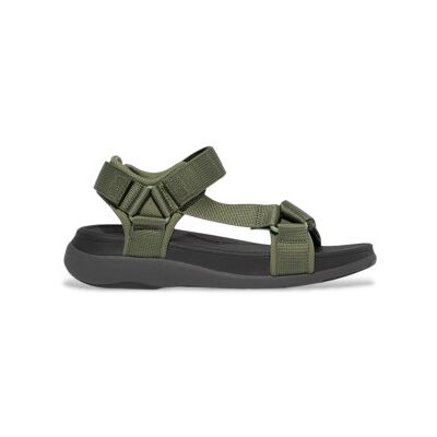 Fitflop für Herren. IW6-C80 F-Mode grüne Sandalen (46), Wohnung, Klettverschluss, Lässig Fitflop für Herren. IW6-C80 F-Mode grüne Sandalen (46), Wohnung, Klettverschluss, Lässig