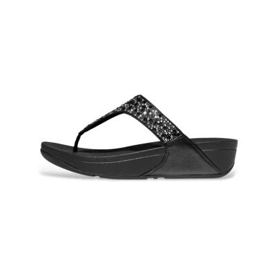 Fitflop für Damen. JE3-090 Sandalen Lulu Cristal schwarz (36), 3 bis 5 cm, Keine, Lässig Fitflop für Damen. JE3-090 Sandalen Lulu Cristal schwarz (36), 3 bis 5 cm, Keine, Lässig