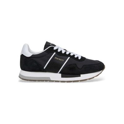 Hackett London für Herren. HMS200088 Turnschuhe Keston Symbol schwarz (40), Wohnung, Schnürsenkel, Lässig Hackett London für Herren. HMS200088 Turnschuhe Keston Symbol schwarz (40), Wohnung, Schnürsenkel, Lässig