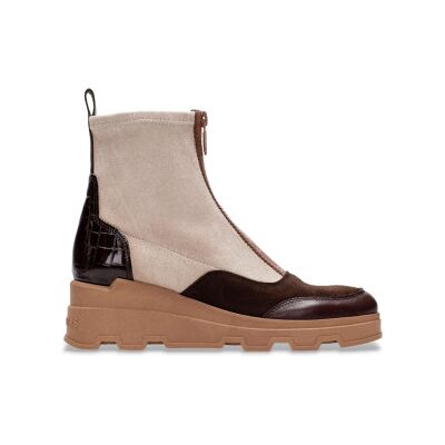 Hispanitas für Damen. CHI243711 Beige Lederstiefeletten mit Keil (40), 3 bis 5 cm, Reißverschluss, Lässig Hispanitas für Damen. CHI243711 Beige Lederstiefeletten mit Keil (40), 3 bis 5 cm, Reißverschluss, Lässig
