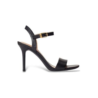 Lauren Ralph Lauren für Damen. 802940588001 Gwen Sandalen aus schwarzem brüniertem Leder (35.5), 8 bis 10 cm, Schnalle, Lässig, Party, Klass Lauren Ralph Lauren für Damen. 802940588001 Gwen Sandalen aus schwarzem brüniertem Leder (35.5), 8 bis 10 cm, Schnalle, Lässig, Party, Klass
