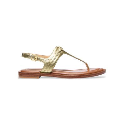 Michael Kors für Damen. 40S5MAFS2M Goldene Glattledersandalen (38), Wohnung, Schnalle, Lässig Michael Kors für Damen. 40S5MAFS2M Goldene Glattledersandalen (38), Wohnung, Schnalle, Lässig
