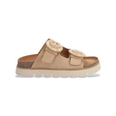NO NAME für Damen. QNXSVS0 Sandy Slap Leder Sandalen braun (41), Wohnung, Keine, Lässig NO NAME für Damen. QNXSVS0 Sandy Slap Leder Sandalen braun (41), Wohnung, Keine, Lässig
