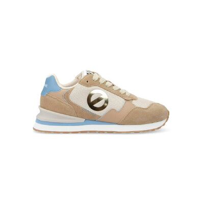NO NAME für Damen. QNIPSK0 Tova Runner Turnschuhe aus Leder und Canvas mit hellbeiger Sohle (36), Wohnung, Schnürsenkel, Lässig NO NAME für Damen. QNIPSK0 Tova Runner Turnschuhe aus Leder und Canvas mit hellbeiger Sohle (36), Wohnung, Schnürsenkel, Lässig
