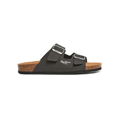 Pepe Jeans für Herren. PMS80003 Sandalen Bio Double Velour schwarz (40), Wohnung, Keine, Lässig Pepe Jeans für Herren. PMS80003 Sandalen Bio Double Velour schwarz (40), Wohnung, Keine, Lässig