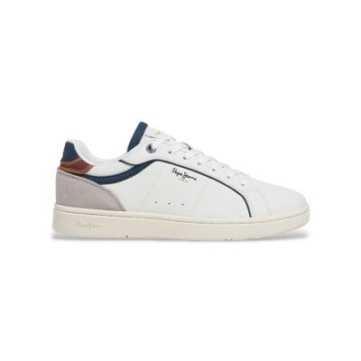 Pepe Jeans für Herren. PMS000042 Clay Class Schuhe weiß (45), Leder, Wohnung, Schnürsenkel, Lässig Pepe Jeans für Herren. PMS000042 Clay Class Schuhe weiß (45), Leder, Wohnung, Schnürsenkel, Lässig