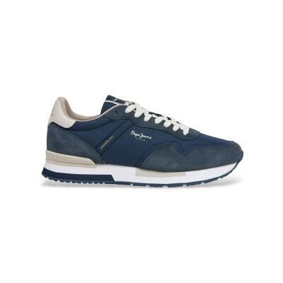 Pepe Jeans für Herren. PMS400037 Schuhe Hailon Basic blau (43), Stoff, Wohnung, Schnürsenkel, Lässig Pepe Jeans für Herren. PMS400037 Schuhe Hailon Basic blau (43), Stoff, Wohnung, Schnürsenkel, Lässig