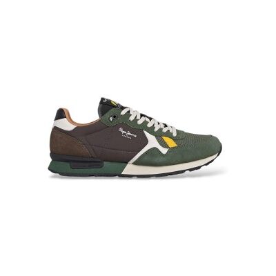 Pepe Jeans für Herren. PMS400021 Brit Essence grüne Schuhe (45), Wohnung, Schnürsenkel, Lässig Pepe Jeans für Herren. PMS400021 Brit Essence grüne Schuhe (45), Wohnung, Schnürsenkel, Lässig