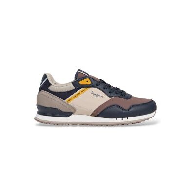 Pepe Jeans für Herren. PMS400013 London Cross Sneakers beige (41), Wohnung, Schnürsenkel, Lässig Pepe Jeans für Herren. PMS400013 London Cross Sneakers beige (41), Wohnung, Schnürsenkel, Lässig