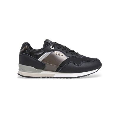 Pepe Jeans für Damen. PLS40046 London Shine Sneakers schwarz (38), Wohnung, Schnürsenkel, Lässig Pepe Jeans für Damen. PLS40046 London Shine Sneakers schwarz (38), Wohnung, Schnürsenkel, Lässig