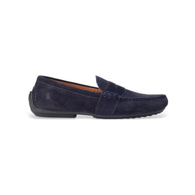 Polo Ralph Lauren für Herren. 803893741001 Reynold marineblaue Leder-Slipper (42), Wohnung, Schnürsenkel, Lässig Polo Ralph Lauren für Herren. 803893741001 Reynold marineblaue Leder-Slipper (42), Wohnung, Schnürsenkel, Lässig