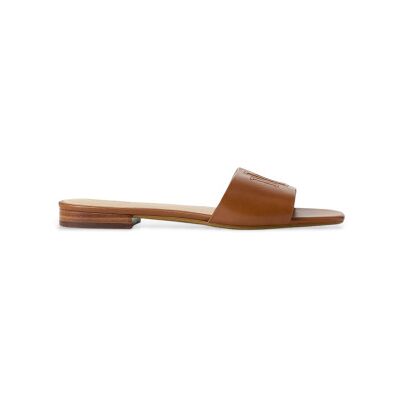 Lauren Ralph Lauren für Damen. 802959142002 Everley Flip-Flop-Sandale aus braunem Leder (37), Wohnung, Keine, Lässig Lauren Ralph Lauren für Damen. 802959142002 Everley Flip-Flop-Sandale aus braunem Leder (37), Wohnung, Keine, Lässig