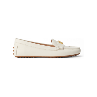 Lauren Ralph Lauren für Damen. 802852847025 Barnsbury Loafers aus Nappaleder weiß-creme (38), Wohnung, Keine, Lässig, Party, Klassisch Lauren Ralph Lauren für Damen. 802852847025 Barnsbury Loafers aus Nappaleder weiß-creme (38), Wohnung, Keine, Lässig, Party, Klassisch
