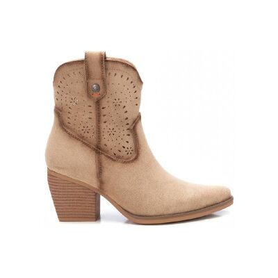 Refresh für Damen. 17251802-BEIGE Lederstiefelette 172518 beige (39), 5 bis 8 cm, Reißverschluss, Lässig Refresh für Damen. 17251802-BEIGE Lederstiefelette 172518 beige (39), 5 bis 8 cm, Reißverschluss, Lässig