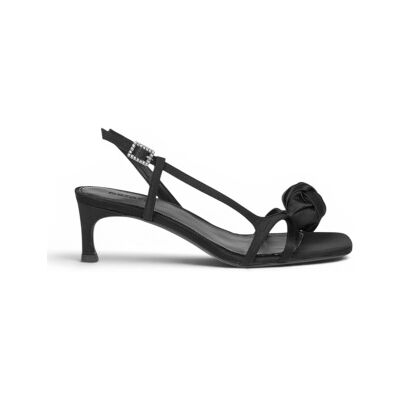 Rotate für Damen. 116747100 Satin-Knotensandalen schwarz (37), Stoff, 3 bis 5 cm, Keine, Lässig, Party Rotate für Damen. 116747100 Satin-Knotensandalen schwarz (37), Stoff, 3 bis 5 cm, Keine, Lässig, Party