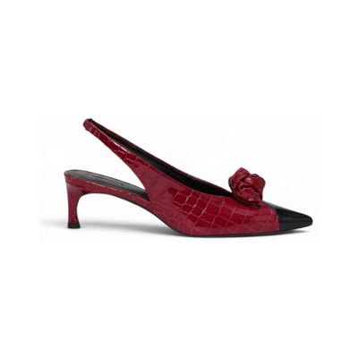 Rotate für Damen. 1167392691 Slingback Knot burgundy Lederschuhe (38), 3 bis 5 cm, Keine, Lässig, Party Rotate für Damen. 1167392691 Slingback Knot burgundy Lederschuhe (38), 3 bis 5 cm, Keine, Lässig, Party