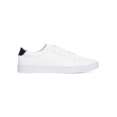 Tommy Hilfiger für Damen. FW0FW03682 Essential Sneakers Weiß Leder Turnschuhe (39), Wohnung, Schnürsenkel, Lässig Tommy Hilfiger für Damen. FW0FW03682 Essential Sneakers Weiß Leder Turnschuhe (39), Wohnung, Schnürsenkel, Lässig