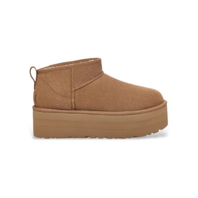 UGG für Damen. 1135092 Lederstiefeletten W Classic Ultra Mini Platform braun (41), 3 bis 5 cm, Keine, Lässig UGG für Damen. 1135092 Lederstiefeletten W Classic Ultra Mini Platform braun (41), 3 bis 5 cm, Keine, Lässig