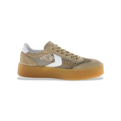 Voile blanche für Damen. 2019876 Turnschuhe Ines Mesh beige (36), Leder, 1 bis 3 cm, Schnürsenkel, Lässig Voile blanche für Damen. 2019876 Turnschuhe Ines Mesh beige (36), Leder, 1 bis 3 cm, Schnürsenkel, Lässig