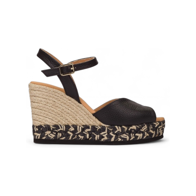 Wonders für Damen. YH-MA2611_4994_5792 Dalia 11 Espadrilles aus Leder schwarz (36), 5 bis 8 cm, Schnalle, Lässig Wonders für Damen. YH-MA2611_4994_5792 Dalia 11 Espadrilles aus Leder schwarz (36), 5 bis 8 cm, Schnalle, Lässig