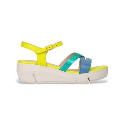 Wonders für Damen. D-8283_5437_12100 Ledersandalen Flynn 83 blau (38), 3 bis 5 cm, Schnalle, Lässig Wonders für Damen. D-8283_5437_12100 Ledersandalen Flynn 83 blau (38), 3 bis 5 cm, Schnalle, Lässig