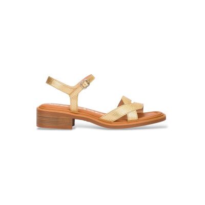 Wonders für Damen. B-9610 Goldene Tokat-Sandalen (37), Leder, 1 bis 3 cm, Schnalle, Lässig Wonders für Damen. B-9610 Goldene Tokat-Sandalen (37), Leder, 1 bis 3 cm, Schnalle, Lässig