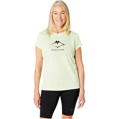 ASICS Fujitrail Logo Kurzarm Leichtgrün Schwarz - Laufshirt ASICS Fujitrail Logo Kurzarm Leichtgrün Schwarz - Laufshirt