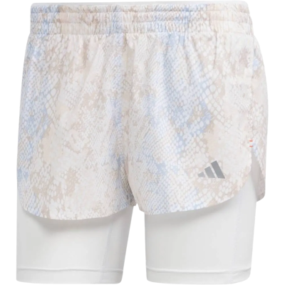 adidas Fast 2in1 Laufshorts - Weiß adidas Fast 2in1 Laufshorts - Weiß
