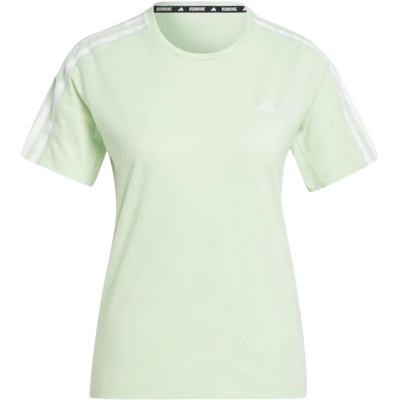 Adidas OWN THE RUN 3 STRIPES T-SHIRT Damen Grün XS Adidas OWN THE RUN 3 STRIPES T-SHIRT Damen Grün XS