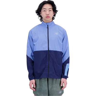 NEW BALANCE GRAPHIC IMPACT RUN PACKABLE JACKET Herren Blau M NEW BALANCE GRAPHIC IMPACT RUN PACKABLE JACKET Herren Blau M
