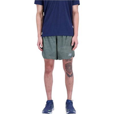 NEW BALANCE PRINTED IMPACT RUN 5 INCH SHORT Herren Grün S NEW BALANCE PRINTED IMPACT RUN 5 INCH SHORT Herren Grün S
